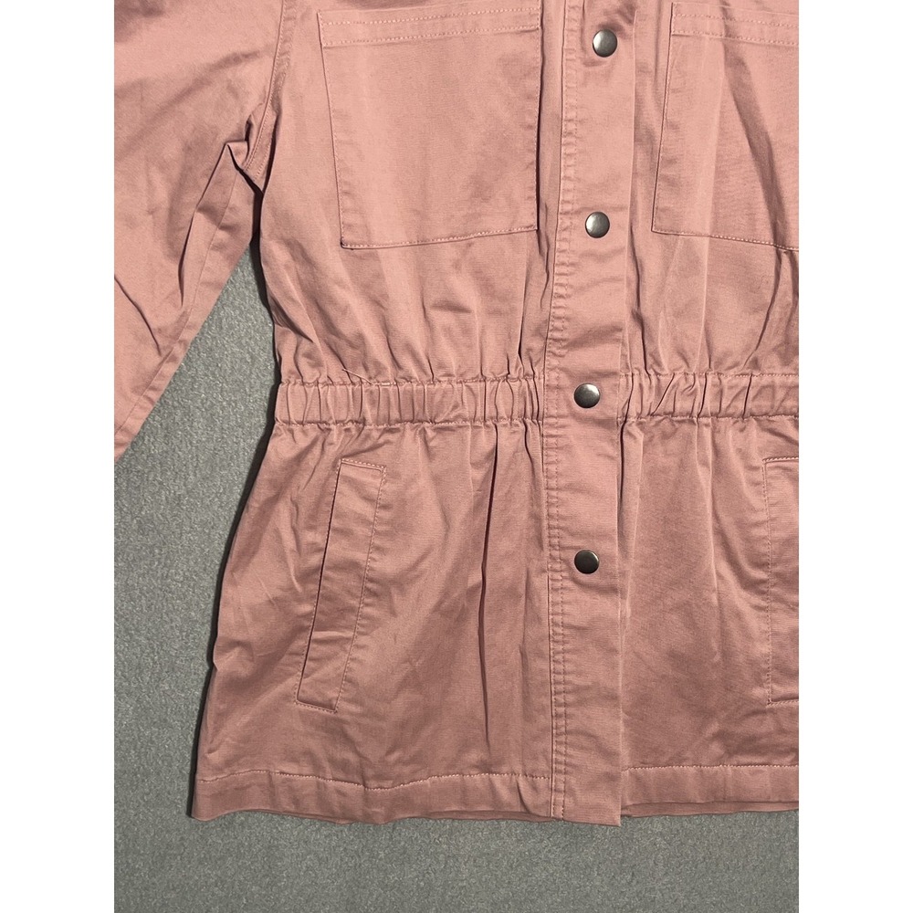 Maurices Women's Small Dusty Rose Utility Jacket Full Button Stand Collar NWT - Picture 7 of 8
